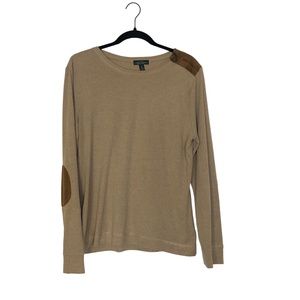 LRL Ralph Lauren Camel Crew Neck Long Sleeve Top  Size XL